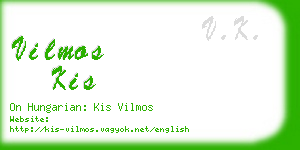 vilmos kis business card